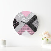 Fliesen, Freehe und zeichnend Muster. Große Wanduhr (Zuhause)