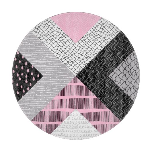 Fliesen, Freehe und zeichnend Muster. Schneidebrett (Vorderseite)