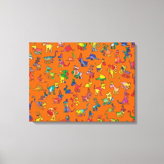 Fliesen für abstrakte Tiere Leinwanddruck (Vorderseite)