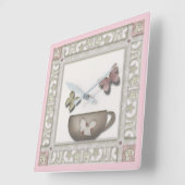 Fliesen für die Küche. Quadratische Wanduhr (Winkel)