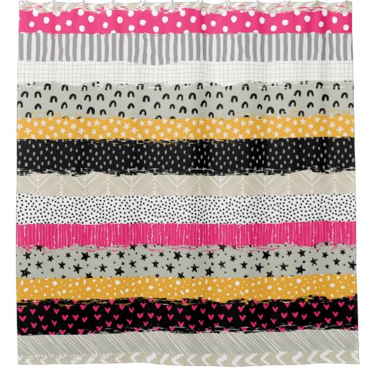 Fliesen für Patchwork: Vielseitiges Nahtloses Desi Duschvorhang (Vorderseite)