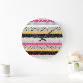Fliesen für Patchwork: Vielseitiges Nahtloses Desi Große Wanduhr (Zuhause)