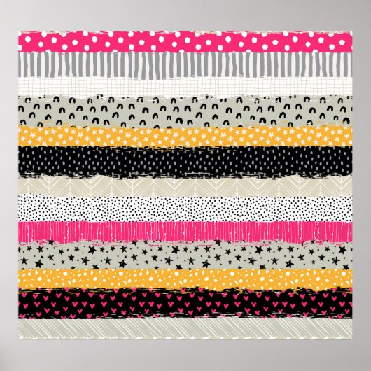 Fliesen für Patchwork: Vielseitiges Nahtloses Desi Poster (Vorne)