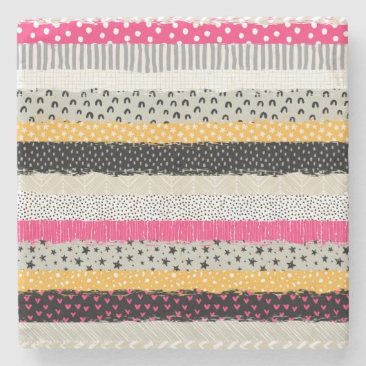 Fliesen für Patchwork: Vielseitiges Nahtloses Desi Steinuntersetzer (Vorderseite)