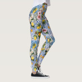 Fliesen im sizilianischen Stil mit Blume und Zitro Leggings (Rechts)