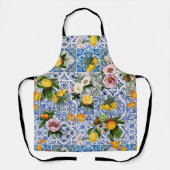 Fliesen im sizilianischen Stil mit Blume und Zitro Schürze (Vorderseite)