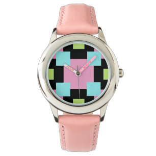 Fliesen in rosa Uhr
