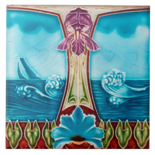 Fliesen-Kamin im Jugendstil dekorativ Fliese