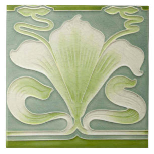 Fliesen-Kamin im Jugendstil dekorativ Fliese