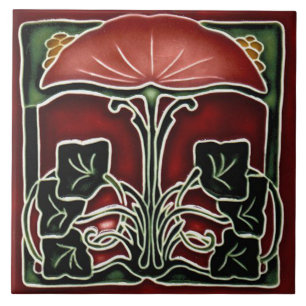 Fliesen-Kamin im Jugendstil dekorativ Fliese