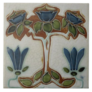 Fliesen-Kamin im Jugendstil dekorativ Fliese