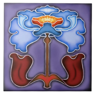 Fliesen-Kamin im Jugendstil dekorativ Fliese