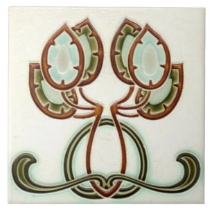 Fliesen-Kamin im Jugendstil dekorativ Fliese