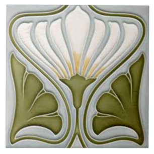 Fliesen-Kamin im Jugendstil dekorativ Fliese