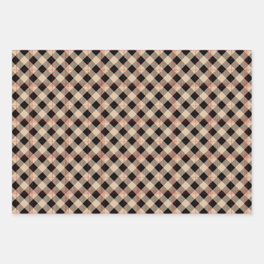 Fliesen, karierte Wrackpapier Geschenkpapier Set (Vorderseite 2)