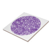 Fliesen-keltischer Knoten-lila weiße verwickelte Fliese (Seite)