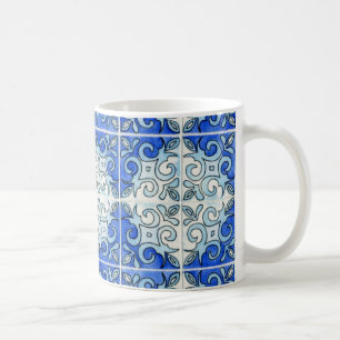 Fliesen-Kunst-Tasse - Blau Kaffeetasse