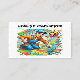 Fliesen legen? Ich mach das glatt! – Fliesenleger Visitenkarte
