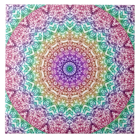 Fliesen-Mandala Mehndi Art G379 Fliese (Vorderseite)