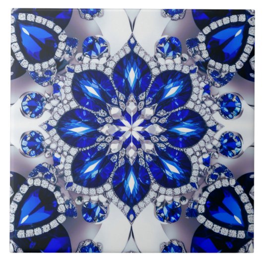 Fliesen mit Blau-Weiß-Farben, modernes Design (Vorderseite)