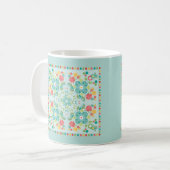 Fliesen mit Blumenmuster - Sommerwiese Kaffeetasse (Vorderseite Links)