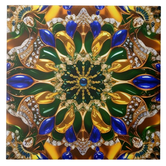 Fliesen mit brasilianischem Farbdesign (Vorderseite)