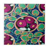 Fliesen mit kunstvollen Deko-Blume (Vorderseite)