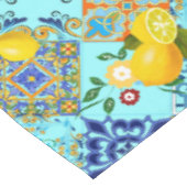 Fliesen, Mosaik, Azulejo, Zitronen, Zitrusfrüchte, Tischdecke (Schrägansicht)