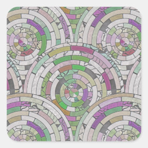 Fliesen Mosaik Quadratischer Aufkleber