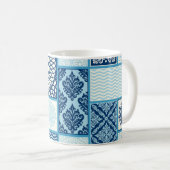Fliesen, nahtloser Hintergrund. Kaffeetasse (VorderseiteRechts)