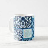 Fliesen, nahtloser Hintergrund. Kaffeetasse (Vorderseite Links)
