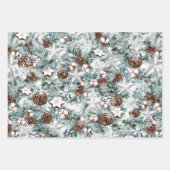 Fliesen pinecones und karierte Weihnachten Geschenkpapier Set (Vorderseite)