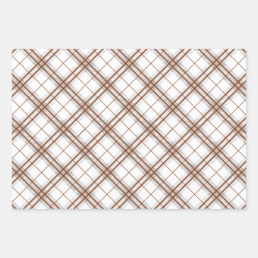 Fliesen pinecones und karierte Weihnachten Geschenkpapier Set (Vorderseite 3)