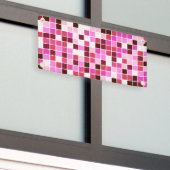 Fliesen, rosa Mosaikfliesen, geometrisches Muster Banner (Äußeres Gebäude)