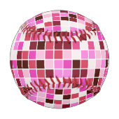 Fliesen, rosa Mosaikfliesen, geometrisches Muster Baseball (Rückseite)