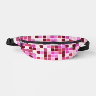 Fliesen, rosa Mosaikfliesen, geometrisches Muster Bauchtasche
