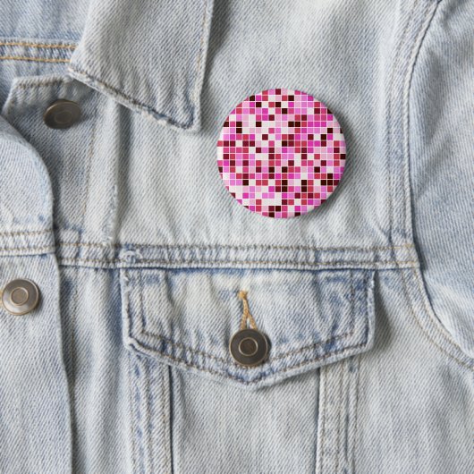 Fliesen, rosa Mosaikfliesen, geometrisches Muster Button (Beispiel)