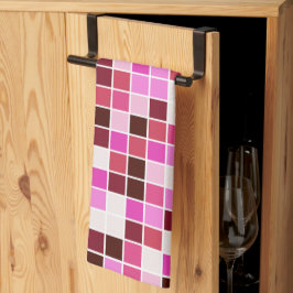 Fliesen, rosa Mosaikfliesen, geometrisches Muster Geschirrtuch