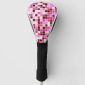 Fliesen, rosa Mosaikfliesen, geometrisches Muster Golf Headcover (Vorderseite)