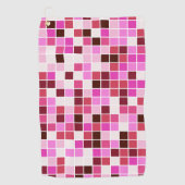 Fliesen, rosa Mosaikfliesen, geometrisches Muster Golfhandtuch (Vorderseite)