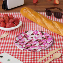 Fliesen, rosa Mosaikfliesen, geometrisches Muster