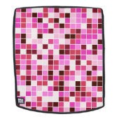 Fliesen, rosa Mosaikfliesen, geometrisches Muster Rucksack (Abnehmbare Front)