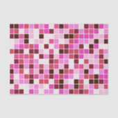 Fliesen, rosa Mosaikfliesen, geometrisches Muster Seidenpapier (Vorderseite)