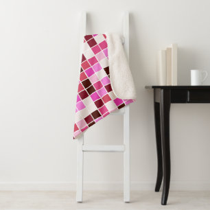 Fliesen, rosa Mosaikfliesen, geometrisches Muster Sherpadecke