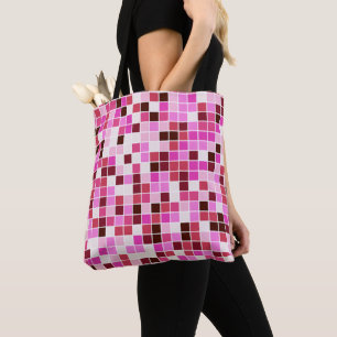 Fliesen, rosa Mosaikfliesen, geometrisches Muster Tasche