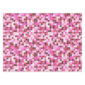 Fliesen, rosa Mosaikfliesen, geometrisches Muster Tischdecke (Vorderseite (Horizontal))