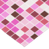 Fliesen, rosa Mosaikfliesen, geometrisches Muster Tischdecke (Schrägansicht)