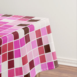 Fliesen, rosa Mosaikfliesen, geometrisches Muster Tischdecke