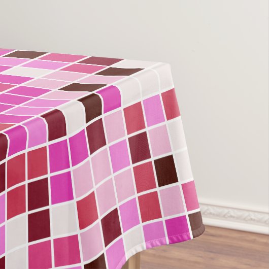 Fliesen, rosa Mosaikfliesen, geometrisches Muster Tischdecke (Beispiel)