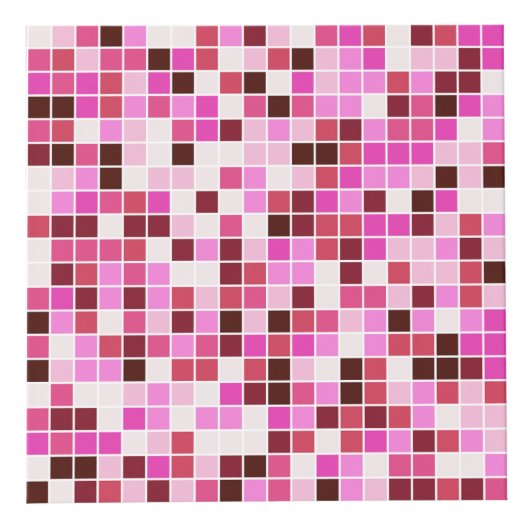 Fliesen, rosa Mosaikfliesen, geometrisches Muster Würfel (Vorderseite)